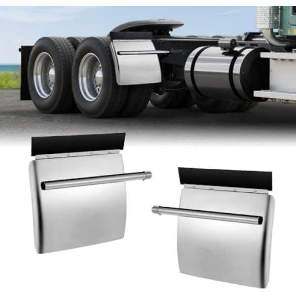VEVOR Stainless Steel Quarter Fenders for Semi Trucks, 24" x 24" Semi Truck