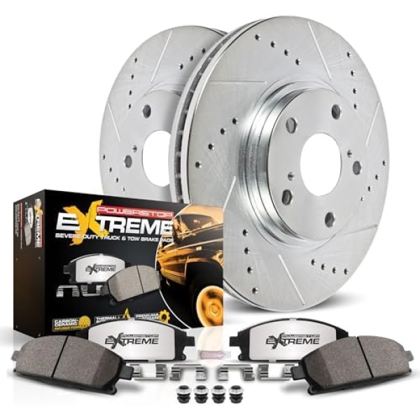 Power Stop K1781-36 Front Z36 Truck & Tow Brake Kit, Carbon Fiber Ceramic Brake